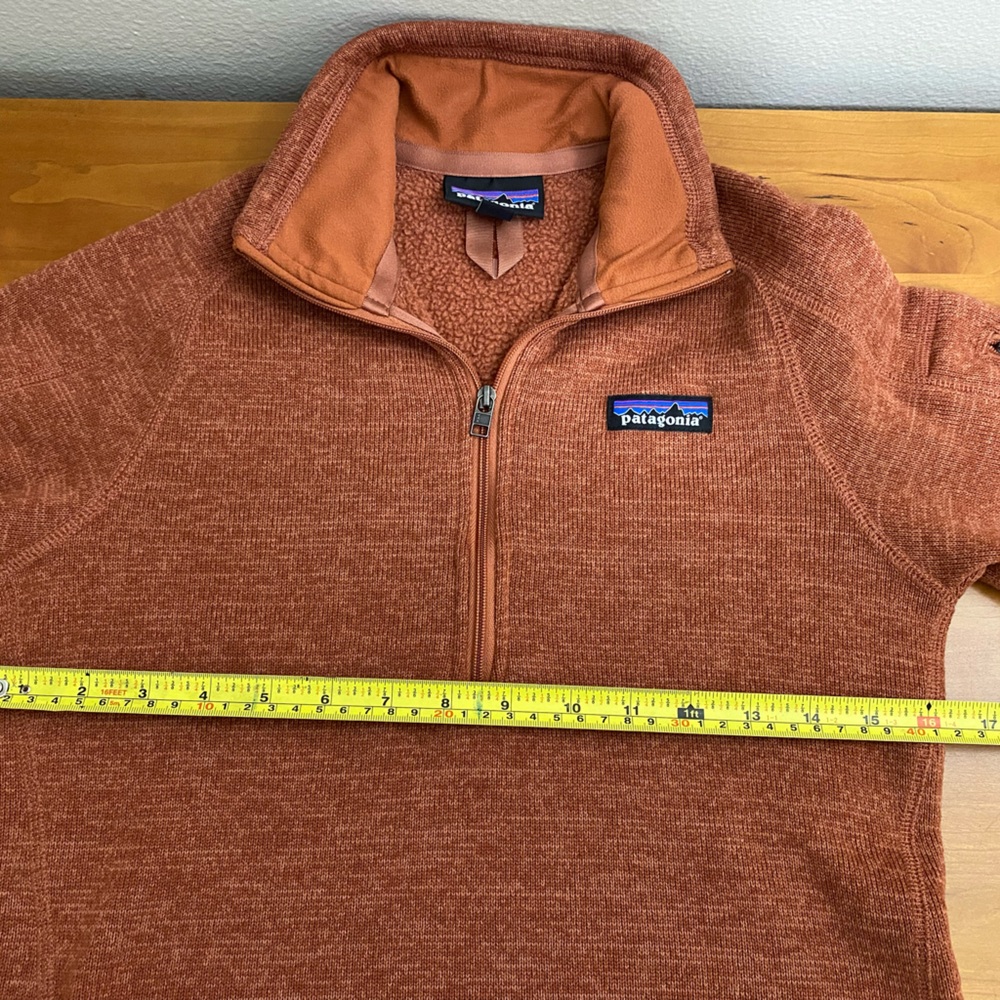 Patagonia Better Sweater XS Orange Outdoor Hiking Preppy 1/4 Zip Pullover
